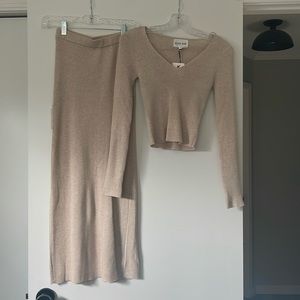 Olive & Oak Tan Skirt Set